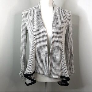 Mauve Anthropologie Black and White Textured Knit Cardigan